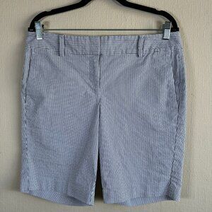 Ann Taylor Factory | Women's Mid Rise Pinstripe‎ Bermuda Short Size 8